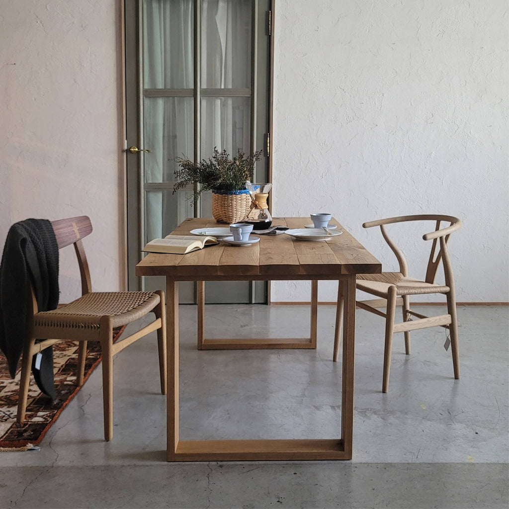 Oak Patchwork Table × 木製ロ型脚 – UTSUMIoriental
