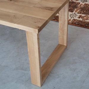 Oak Patchwork Table × 木製ロ型脚